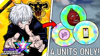 7 Star Gojo PROVES His LIMITLESS POWER in Hard Raids  4 Units Gameplay  All Star Tower Defense [upl. by Ibby]