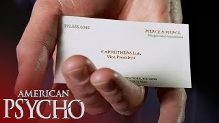 Luiss Business Card Sets Patrick Off Scene  American Psycho [upl. by Beberg]