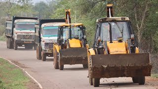 JCB 3dx Backhoe Fully Loading Mud in Tata 2518 Ex Truck and Tata Truck [upl. by Peter]