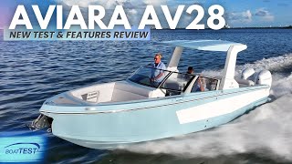 The Aviara AV28 OB A Great Luxury Day Boat  Full Performance amp Features [upl. by Gizela]