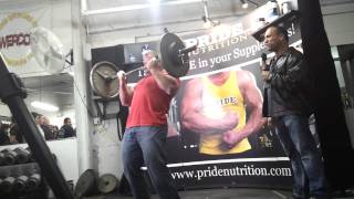 Derek Poundstone curls 160x30 Bros vs Pros 9 [upl. by Hoffer]