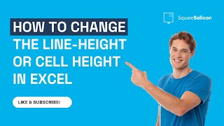 How to change the lineheight or cell height in Excel [upl. by Hirza]