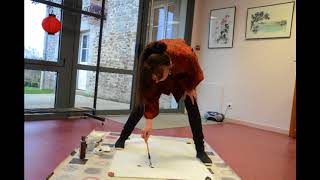 Performance peinture chinoise 2018 Le Chien [upl. by Ynetsed]