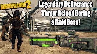 Borderlands 2 Delivering Bore to Hyperius with a Throw Reload [upl. by Ecenaj]