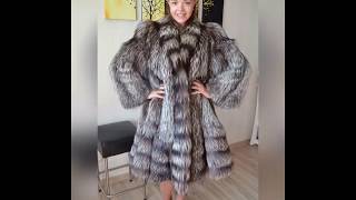 FUR COAT SILVER FOX Sale furs jacket coat collars hats Shop eBay Fursberry furlover furlove [upl. by Ahsina]