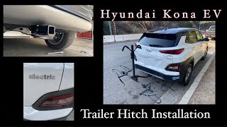 Installing a etrailercom DrawTite trailer hitch ona Hyundai Kona EV 2021 [upl. by Sorvats]