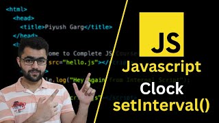 Creating Clock in Javascript  Set Interval and Timeouts [upl. by Ecinom]