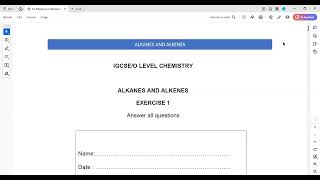 Exercise 1 Alkanes and Alkenes MCQs 1 to 25 Cambridge IGCSE O level Chemistry Lesson 65 part c [upl. by Adlare]