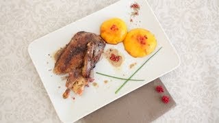 Recette du canard aux pêches  La Cuisine de Monica [upl. by Luzader]