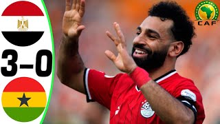 Egypt vs Ghana 30  All Goals and Highlights  2024 🔥 SALAH [upl. by Enyak]