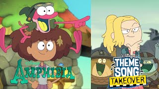 Amphibia Original Theme  Sasha Takeover SideBySide Comparison [upl. by Lynch]