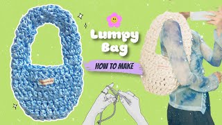 ENG SUB💕리본실로 이런 가방을😆 초보도 가능한 럼피 새틴 숄더백 코바늘 뜨기🤍 Super Easy Lumpy Satin Bag Crochet Tutorial [upl. by Alleber]