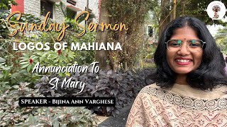 Annunciation To St Mary  SUNDAY SERMON  MAHIANA MGOCSM [upl. by Pitchford]