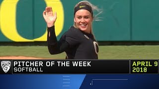 Oregons Miranda Elish claims Pac12 Softball Pitcher of the Week award [upl. by Albert500]