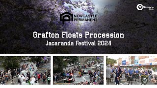 Newcastle Permanent Jacaranda Festival 2024 – Grafton Floats Procession [upl. by Allrud]