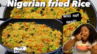 How to make Nigerian Fried Rice  step by step  for beginners  Best Fried rice [upl. by Oned]