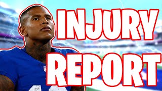 Giants UPDATE Injury Report For Cowboys Game Darren Waller Wandale Robinson And More [upl. by Alake347]