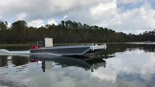 Dock construction building barge test run [upl. by Paola901]