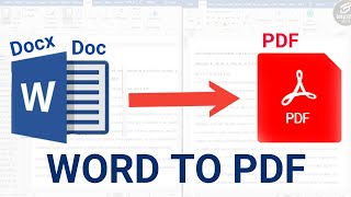 How To Convert Docx to PDF  How to Convert doc to pdf [upl. by Adnohrahs]