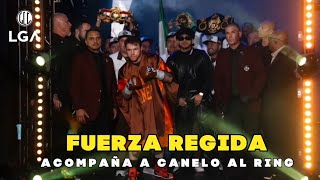 FUERZA REGIDA ACOMPAÑA A CANELO ÁLVAREZ RUMBO AL RING CANTANDO quotBILLETES GRANDESquot [upl. by Esiuqram]