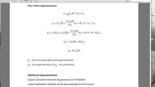 Lecture 3  MI210 Essentials of Population PKPD Modeling and Simulation 2010 [upl. by Zuzana]