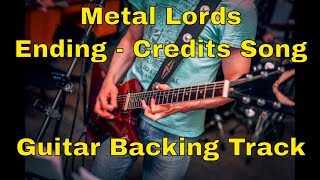 Guitar Backing Track Metal Lords 2022 Ending  Credits Song War Pigs Em minor [upl. by Ylrbmik]