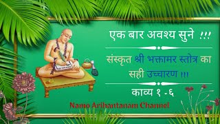 काव्य १ – ६  श्री भक्तामर स्तोत्र शुद्ध उच्चारण  Bhaktamar Stotra  Namo Arihantanam Chennal [upl. by Atter]