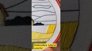 Easy embroidery tutorial for beginners embroiderytutorial embroiderypatterns handmade [upl. by Lokcin]