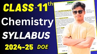 Class 11 Chemistry Syllabus Mid Term 2024  Chemistry Syllabus Class11 2025  Delhi CBSE [upl. by Hoye]