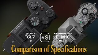 Sony A7 IV vs Olympus OMD EM10 Mark IV A Comparison of Specifications [upl. by Malita]