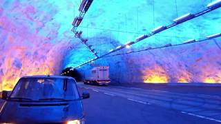 Inside Laerdalstunnel  the longest roadtunnel in the world 245 km in Norway [upl. by Warton413]