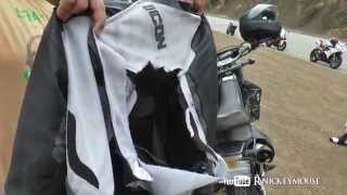 Textile Jacket Shredded in Slow Speed Crash  83 [upl. by Casteel708]