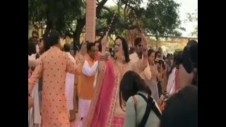 Anil Ambani plays Dandiya with Nita Ambani in Isha Ambani Sangeet ceremony at Udairpur [upl. by Etteloc]