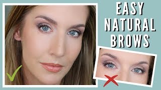 Natural Eyebrow Tutorial For Sparse Brows  Hair Stroke Brows [upl. by Anai]