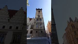 PragueNew Town Hall Construction 13771398 Reconstruction 1743Charles Square prague cloud sky [upl. by Doroteya]