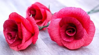 How To Make A Crepe Paper Rose [upl. by Anit]