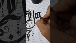 quotLettering artquot  art calligraphy lettering shorts viralvideo writing [upl. by Sinnaoi941]