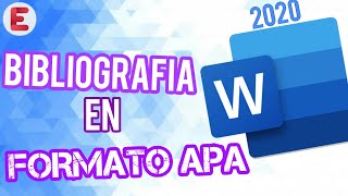 ✔️COMO HACER UNA BIBLIOGRAFIA EN FORMATO APA FÁCIL Y RÁPIDO 2020  𝔼𝕣𝕦𝕓𝕖𝕪 𝟙𝟘𝟘 [upl. by Merline]