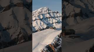 Breathtaking Sunset Drone Footage of Leukerbad Ski Resort in Switzerland switzerland aerial drone [upl. by Morten]