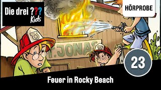 Die drei  Kids  Folge 23 Feuer in Rocky Beach  Hörprobe zum Hörspiel [upl. by Atrahc]