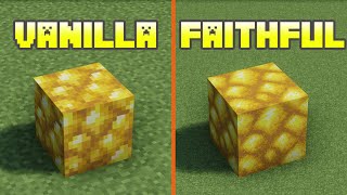 Vanilla vs Faithful 64x  Texture Comparison [upl. by Lielos825]