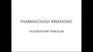 Pharmacology Made easy  ACID RESISTANT PENICILLINS [upl. by Aja925]