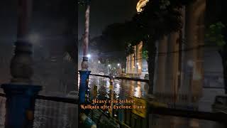 Heavy rain lashes Kolkata after Cyclone Dana shorts cyclone [upl. by Wolenik143]