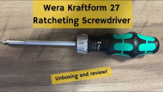 Wera Kraftform Kompakt 27 Ratcheting Screwdriver  Unboxing and review [upl. by Tterrej]