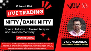 30 April 2024  Live Trading  Nifty  Banknifty Options Trading livetrading optionstrading [upl. by Rellek]