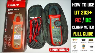 UNIT UT203 Unboxing and Review  How To Use Clamp Meter  Complete Guide [upl. by Rebak]