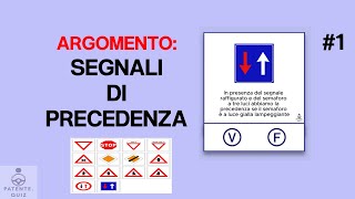 ESAME PATENTE SEGNALI DI PRECEDENZA [upl. by Odidnac664]