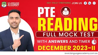 PTE Reading Full Mock Test with Answers  December 2023II  Language academy PTE NAATI IELTS [upl. by Diella]