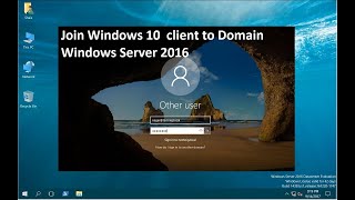 How to Join Windows 10 Client to Domain Windows Server 2016 [upl. by Ushijima557]