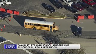 Two Bartlett High School students hit by school bus Friday afternoon [upl. by Tesil]